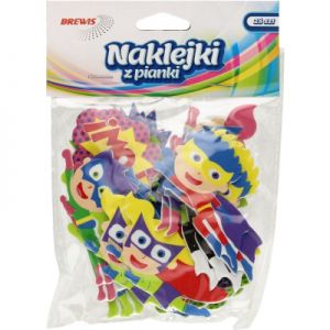 Naklejki z mikrogumy Brewis Superbohater, 28szt